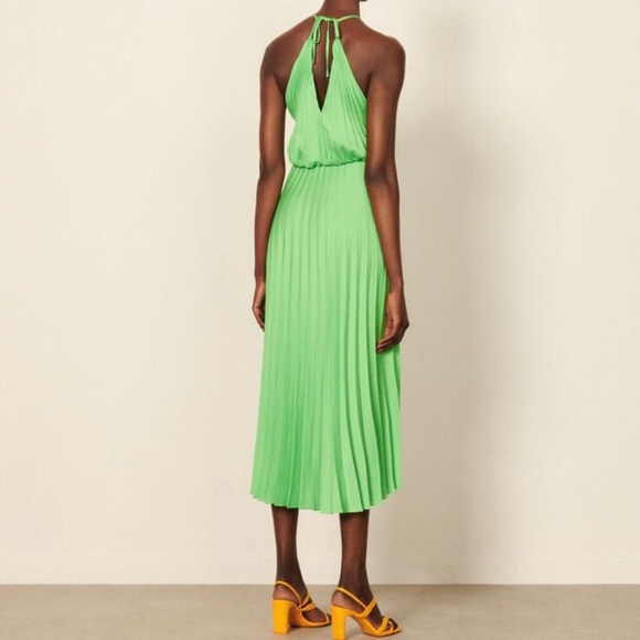 Sandro - Long Pleated Dress - Picture 1 of 2